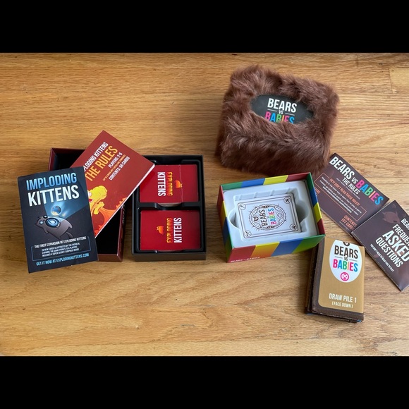 EUC Fun Game Night: Exploding Kitten Card Game + Bears vs Babies Card Game - Picture 2 of 2